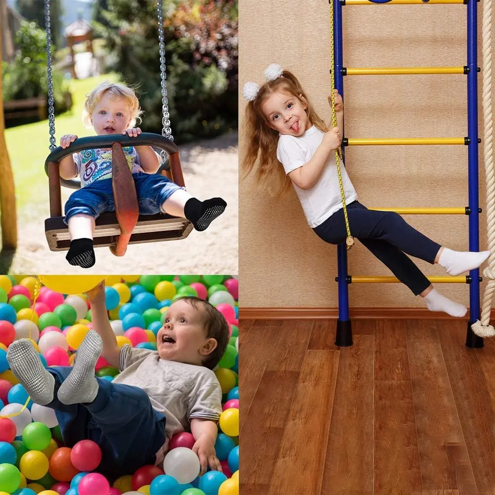 GRPSKCOS Baby Socks Non Slip 12 Pairs Toddler Anti Skid Socks for 0-7 Years Infants Little Kids Boys Girls