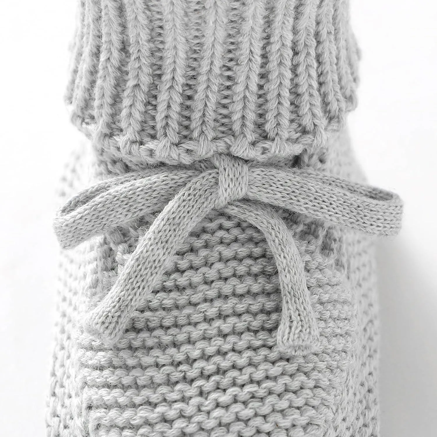 Hadetoto Baby Booties Newborn First Walkers Cozy Shoes Warm Knit Soft Booties for Toddler Infant Boy Girl