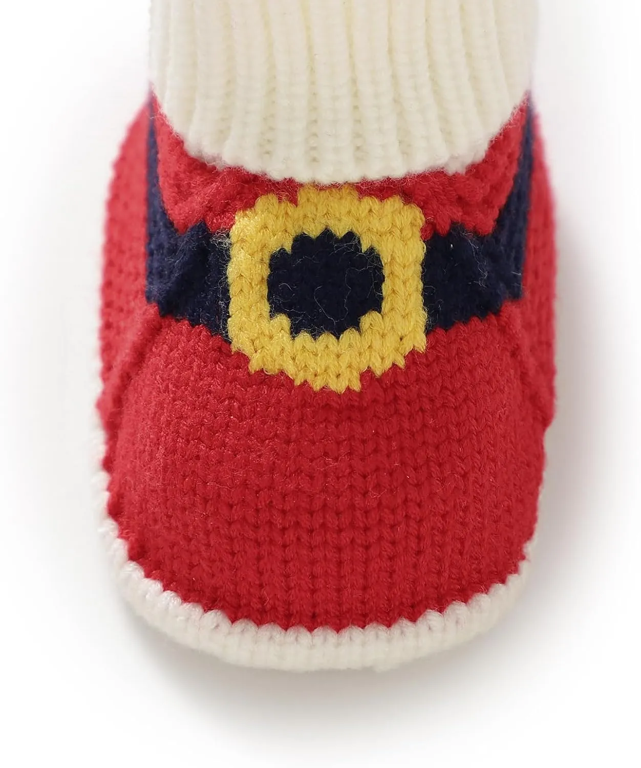 Hadetoto Baby Christmas Booties Newborn Girl Boy Cozy Sock Shoes Infant Toddler Warm Knit Booties