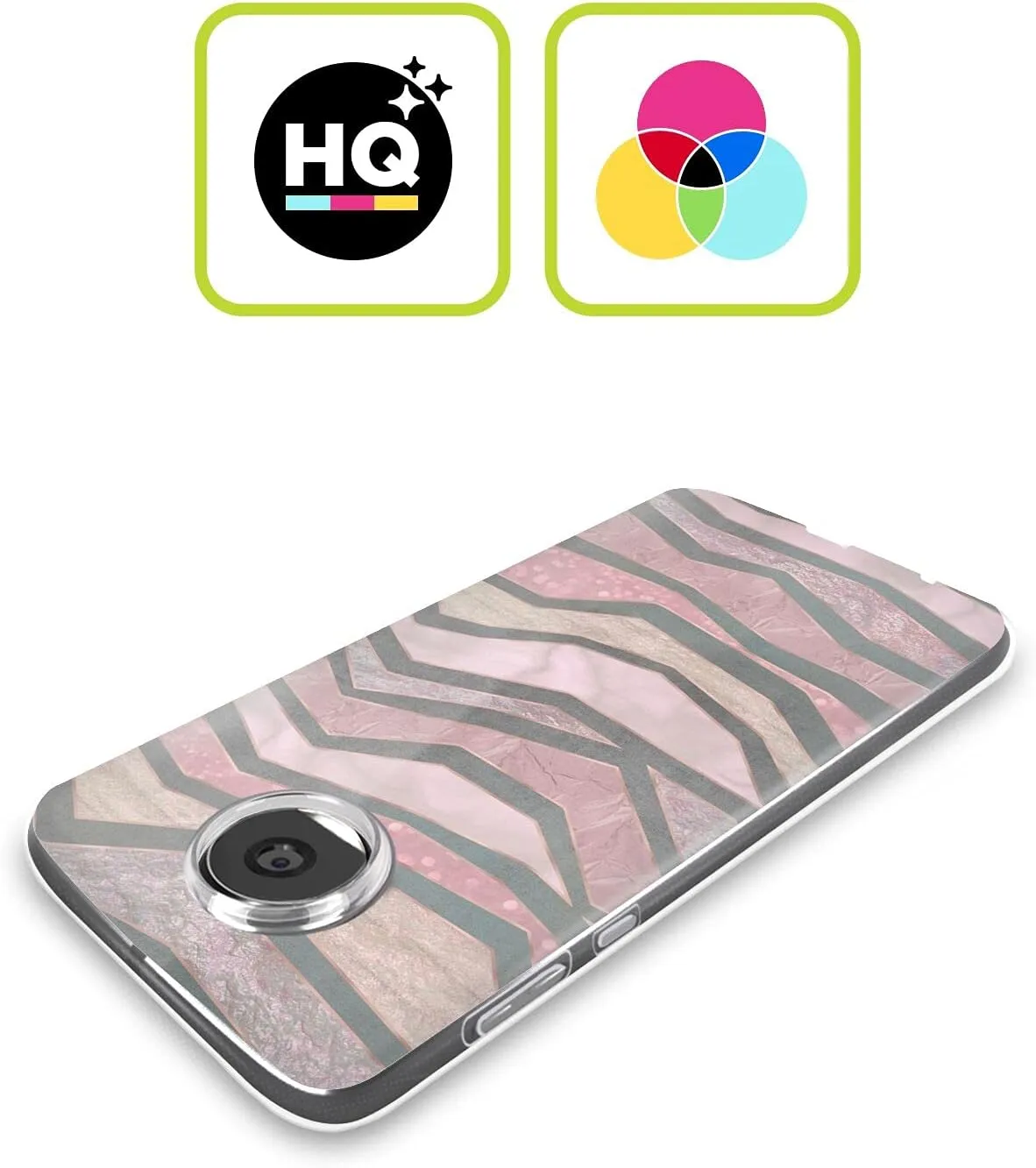 Head Case Designs Officially Licensed LebensArt Glamour Stripes Pastel Liquid Geode Soft Gel Case Compatible with Motorola Edge 40 Neo 5G