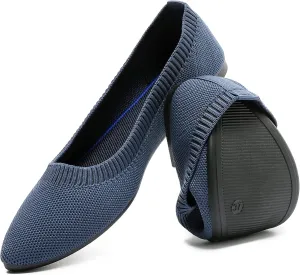 HEAWISH Women’s Ballet Flat Flats Shoes Comfortable Mesh Pointed Toe Slip On Dress Shoes
