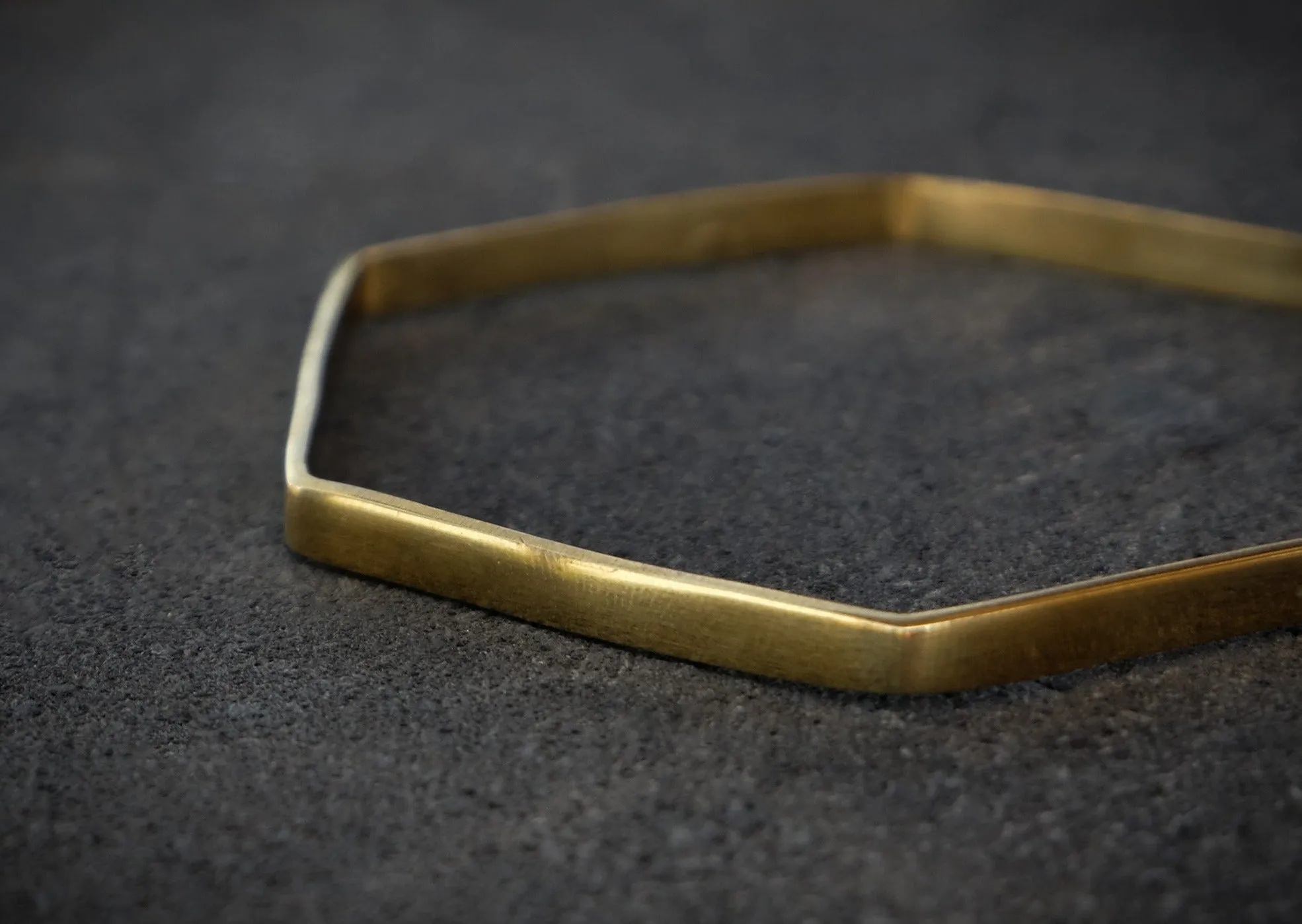 Hexagon Brass Bangle