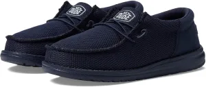 Hey Dude Girl's Wendy Youth Linen Grey Multiple | Girl’s Shoes | Girl’s Lace Up Loafers | Comfortable & Light-Weight