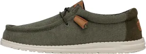 Hey Dude Wally Corduroy Olive Size 7 | Men’s Shoes | Men's Slip-on Loafers | Comfortable & Light-Weight