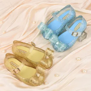 High Quality Kids Shoes Summer Bow Pattern Princess Sandals for Girls Flat Jelly Shoes