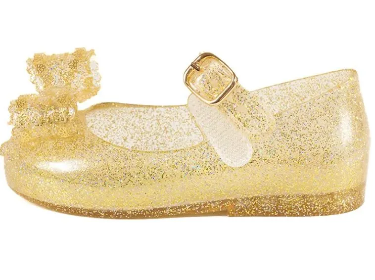 High Quality Kids Shoes Summer Bow Pattern Princess Sandals for Girls Flat Jelly Shoes