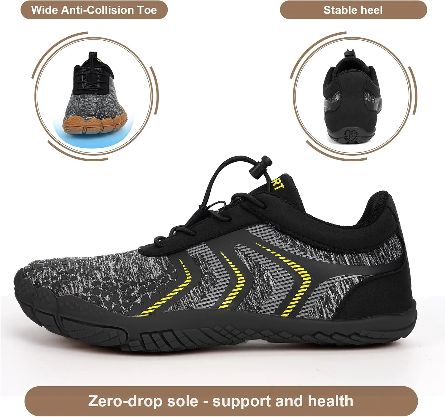 Hike Barefoot Water Shoes Womens Mens Footwear, Pro Hiking Boot Quick Dry Barefoot Beach Walking Women Men Travel Swim Shoes, Wide Toe Box Non-Slip Breathable Zero Drop Shoes