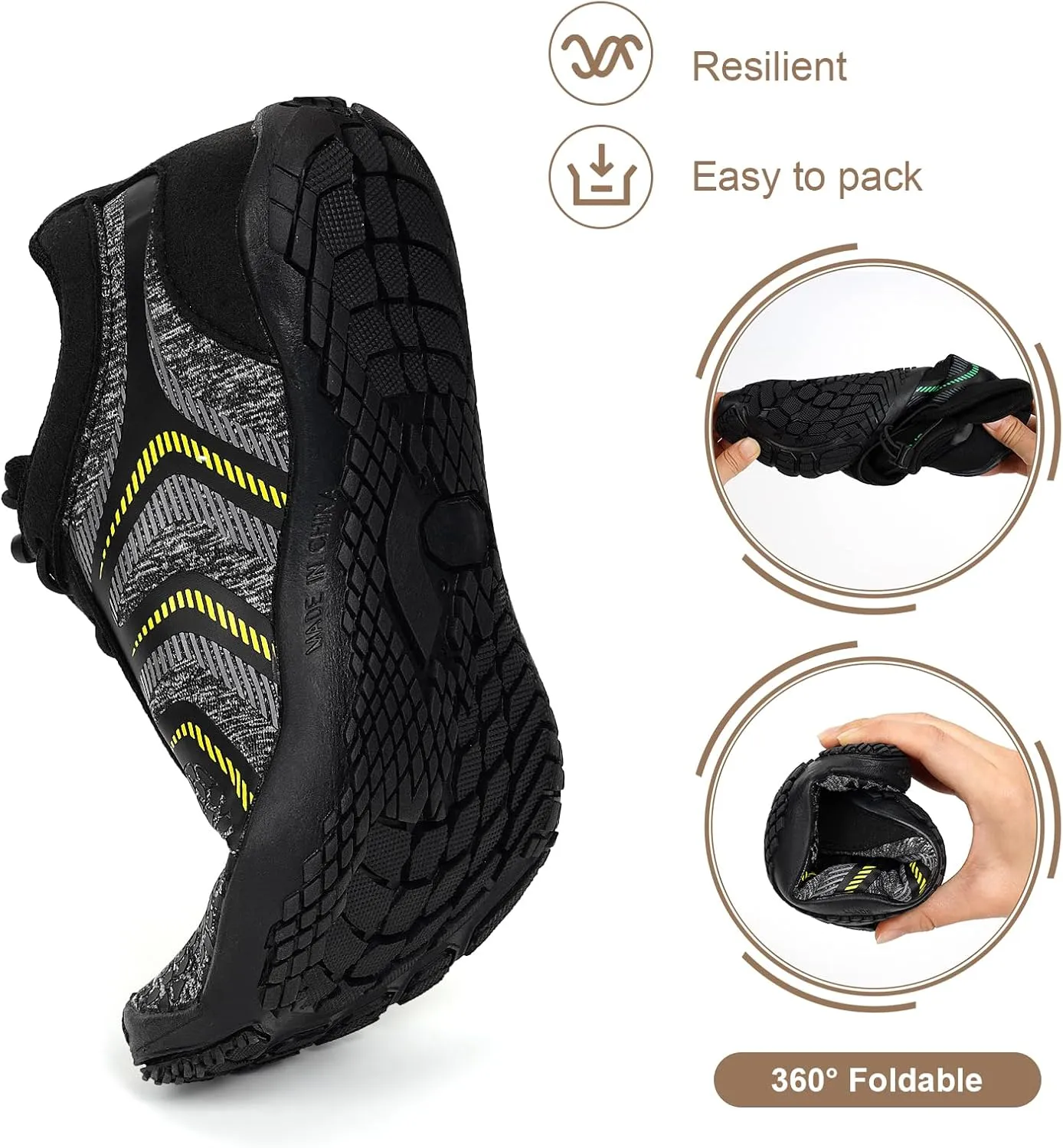 Hike Barefoot Water Shoes Womens Mens Footwear, Pro Hiking Boot Quick Dry Barefoot Beach Walking Women Men Travel Swim Shoes, Wide Toe Box Non-Slip Breathable Zero Drop Shoes