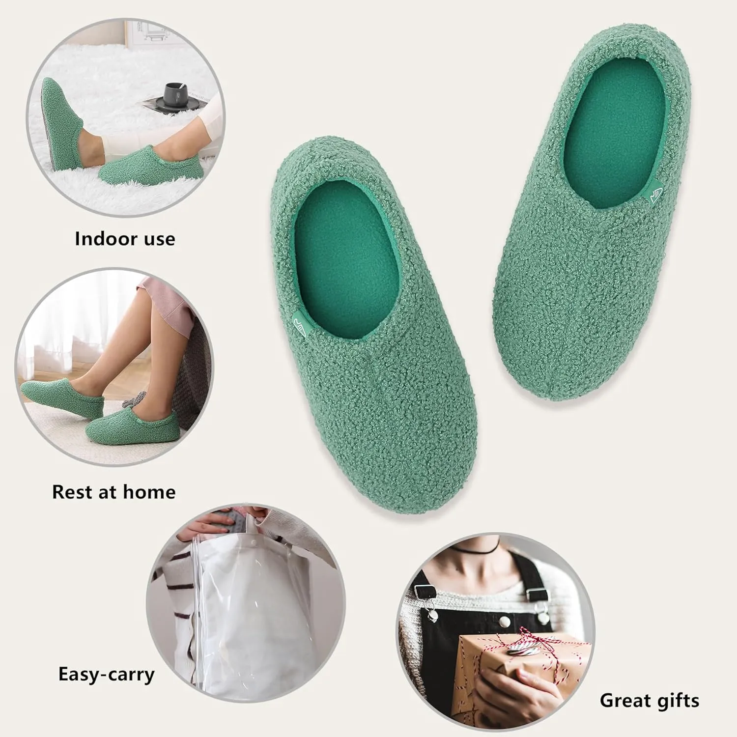 Home Slipper Bootie Slippers Women Girls Indoor Warm Fuzzy Boots Non-slip House Shoe Slippers