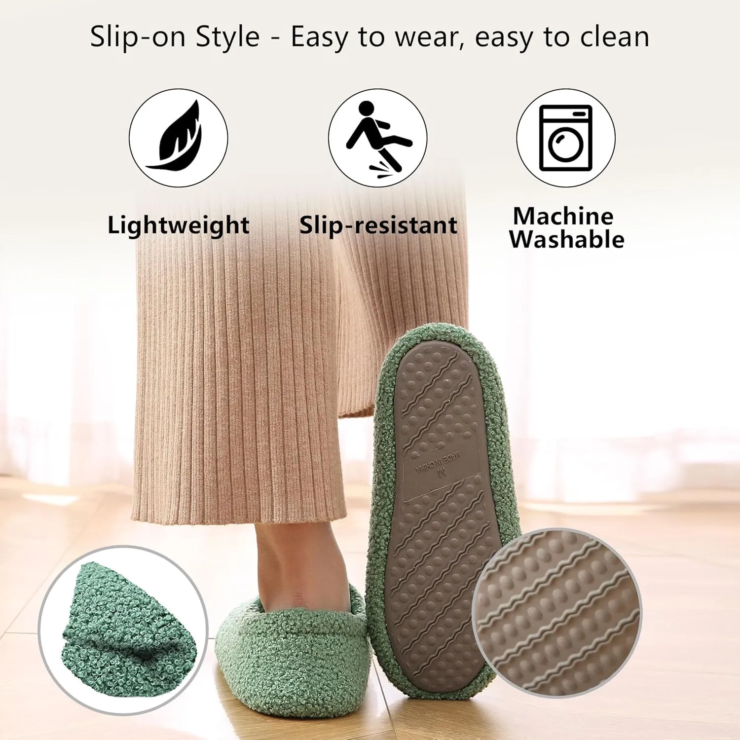 Home Slipper Bootie Slippers Women Girls Indoor Warm Fuzzy Boots Non-slip House Shoe Slippers