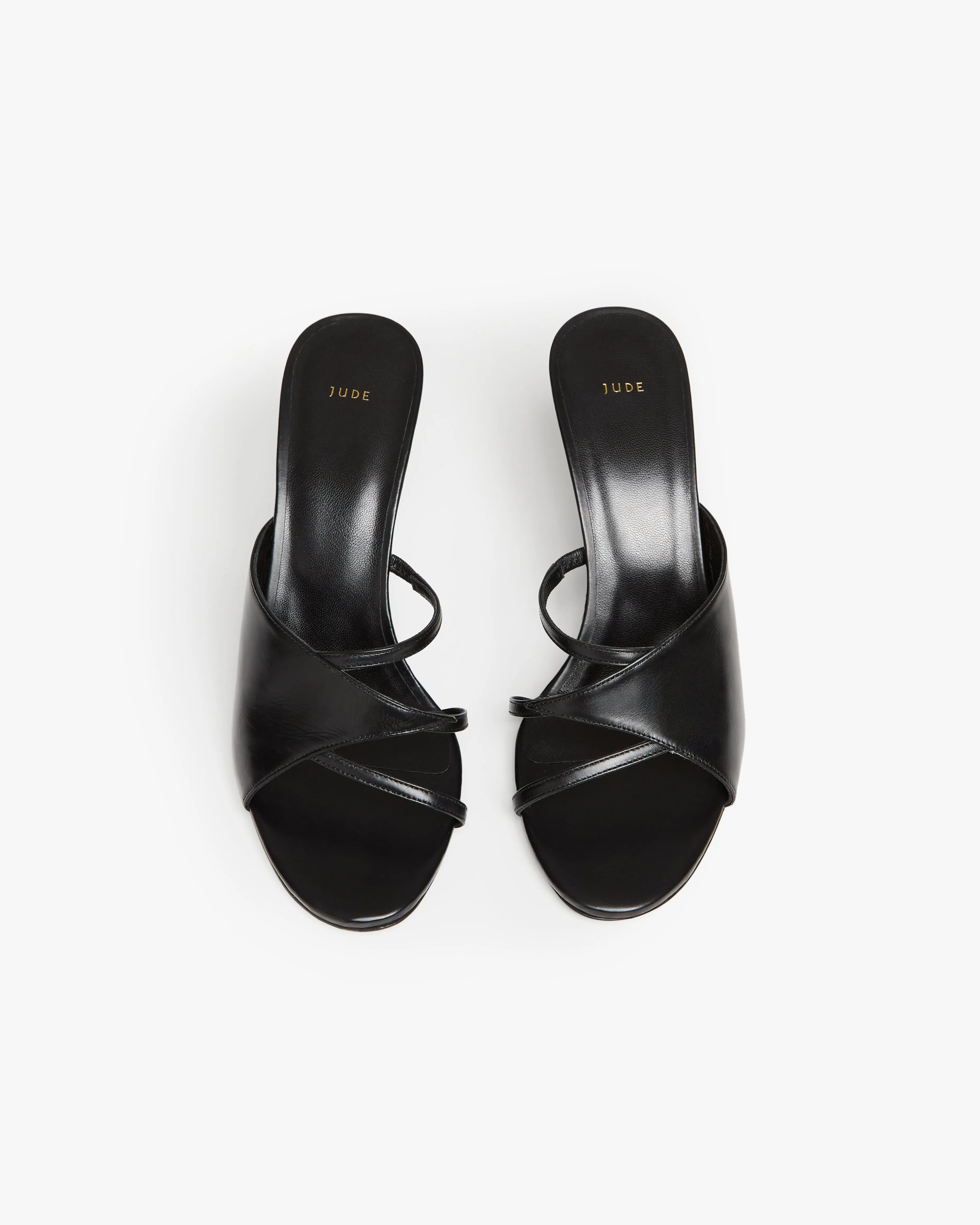 Honeymoon Sandal in Black Leather