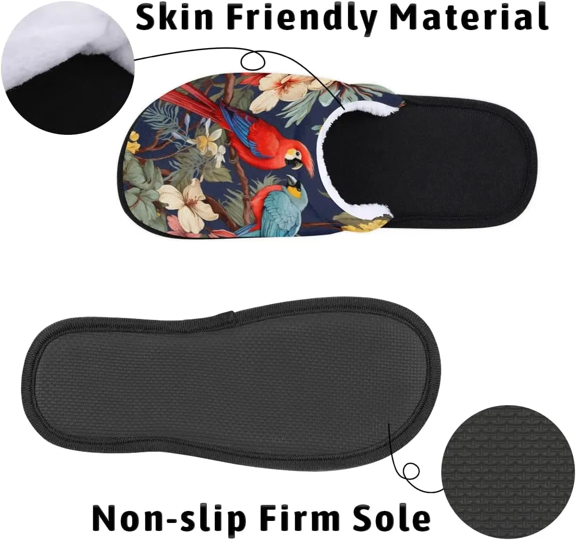 House Slippers for Women Men Soft Cozy Non Slip Lightweight Winter House Shoes for Indoor Outdoor