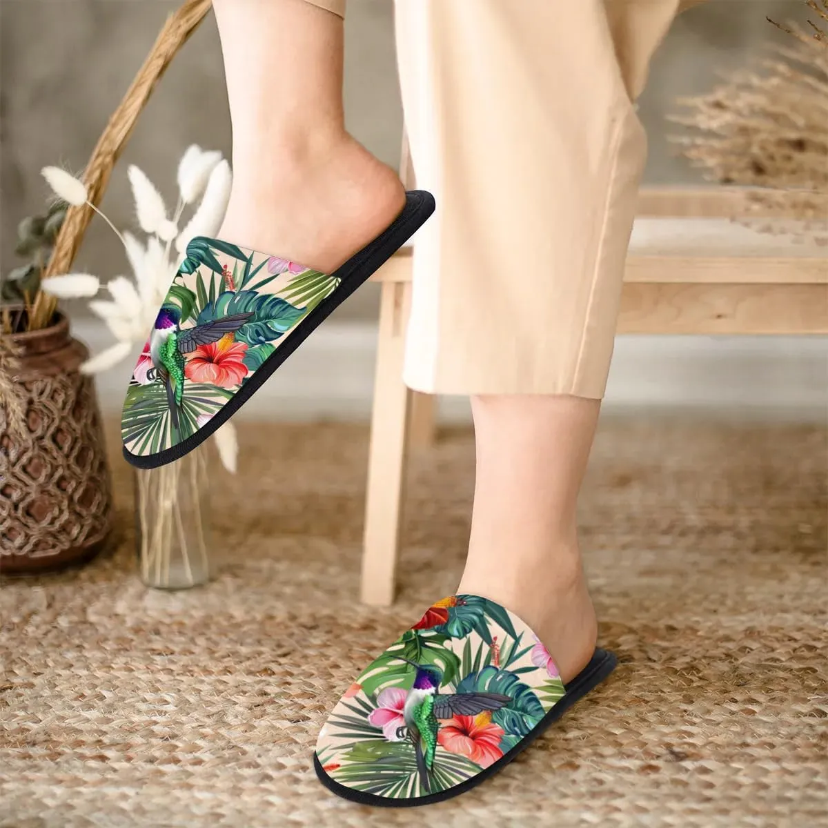 House Slippers for Women Men Soft Cozy Non Slip Lightweight Winter House Shoes for Indoor Outdoor
