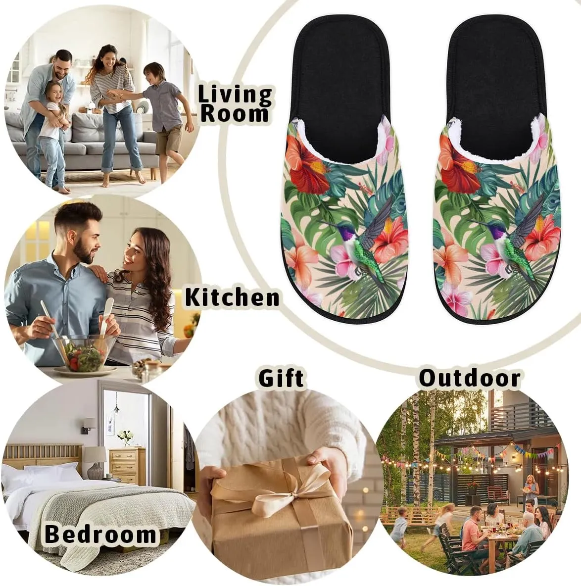 House Slippers for Women Men Soft Cozy Non Slip Lightweight Winter House Shoes for Indoor Outdoor