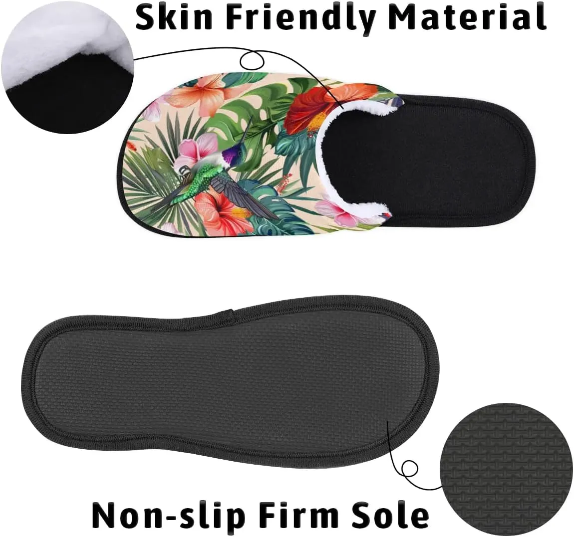 House Slippers for Women Men Soft Cozy Non Slip Lightweight Winter House Shoes for Indoor Outdoor