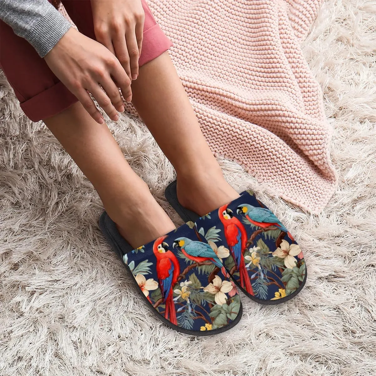 House Slippers for Women Men Soft Cozy Non Slip Lightweight Winter House Shoes for Indoor Outdoor