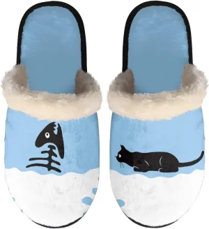 House Slippers Indoor Unisex Memory Foam Slippers Shoes with Soft Sole Slip On for Indoor/Outdoor Home Cotton Slippers Female Winter Lovely