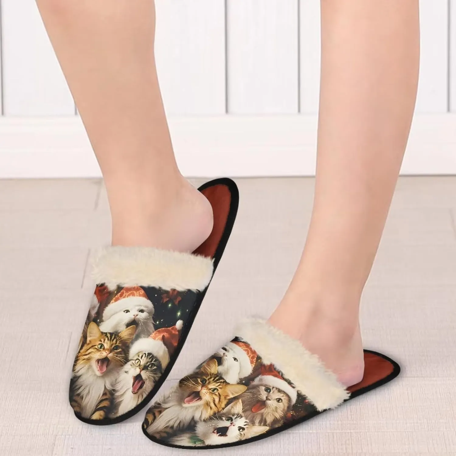 House Slippers Indoor Unisex Memory Foam Slippers Shoes with Soft Sole Slip On for Indoor/Outdoor Home Cotton Slippers Female Winter Lovely