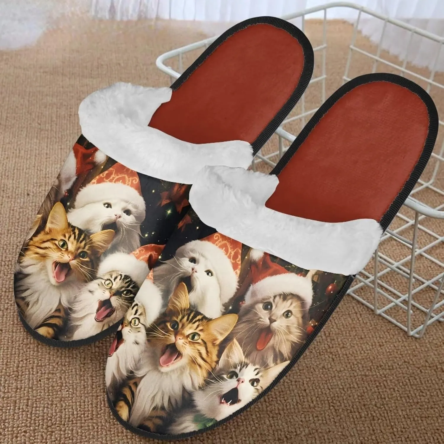 House Slippers Indoor Unisex Memory Foam Slippers Shoes with Soft Sole Slip On for Indoor/Outdoor Home Cotton Slippers Female Winter Lovely
