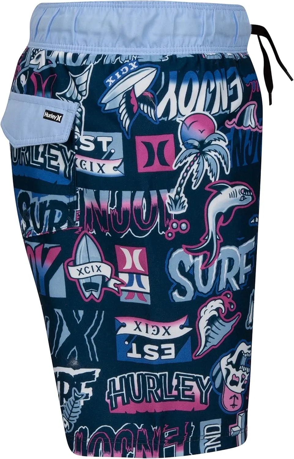 Hurley Boys' Printed Pull On Swim Trunks