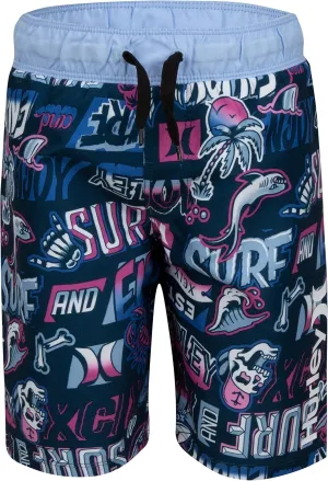 Hurley Boys' Printed Pull On Swim Trunks