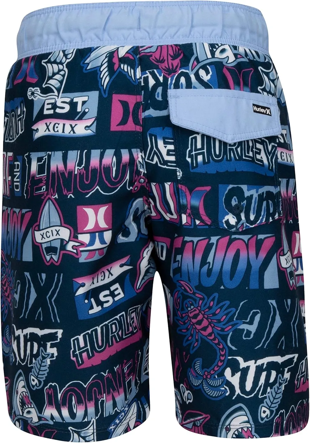 Hurley Boys' Printed Pull On Swim Trunks