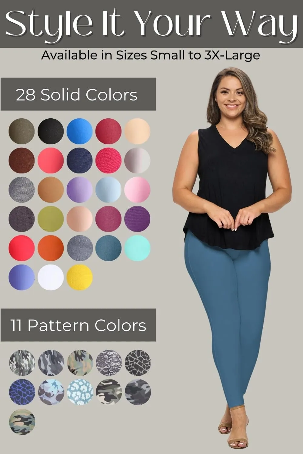 ICONOFLASH Women's Stretch Jeggings with 5 Pockets Pull On Skinny Jean Leggings (Available in Plus Size)