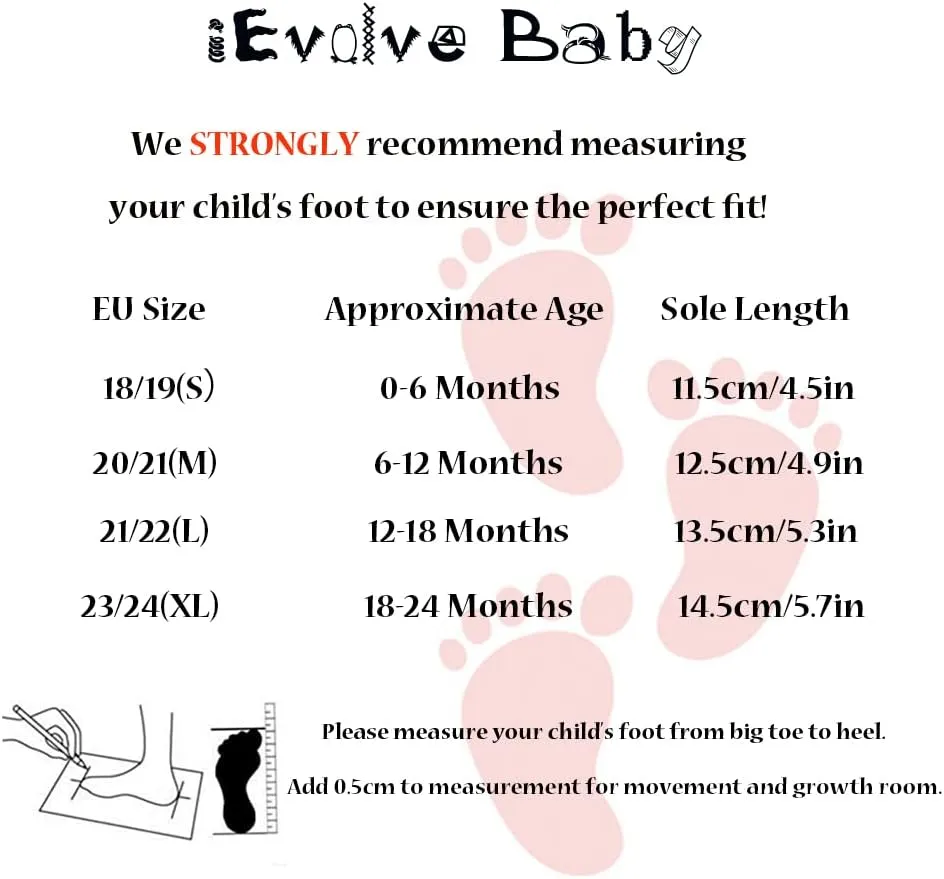 iEvolve Baby Girls Baby Boys Shoes Baby Toddler Soft Sole Shoes First Walker Crib Shoes Baby Moccasins