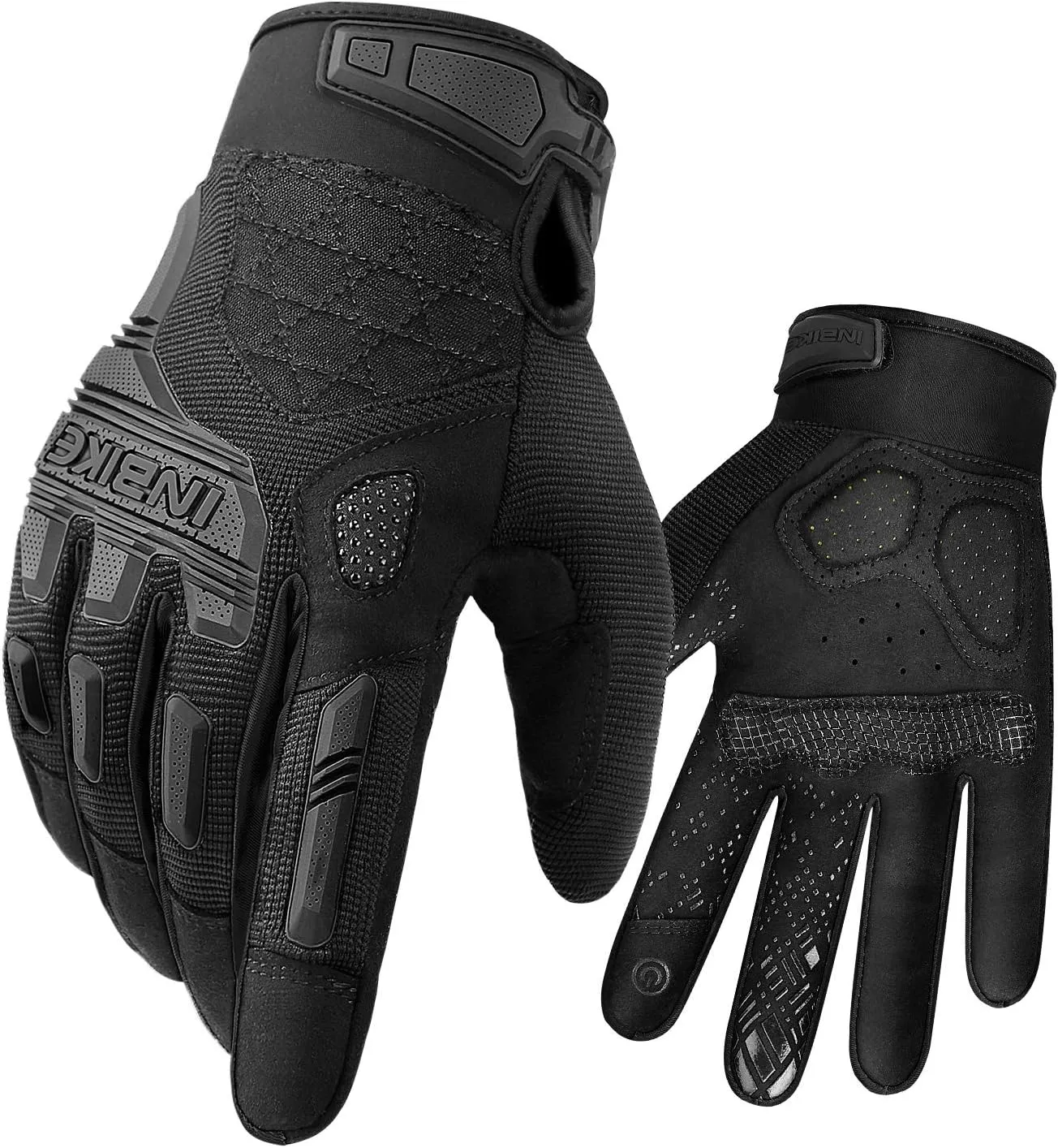 INBIKE MTB Mountain Bike Gloves Touchscreen with Thicken EVA Padded & TPR Knuckle Protection for BMX MX ATV Motorcycle