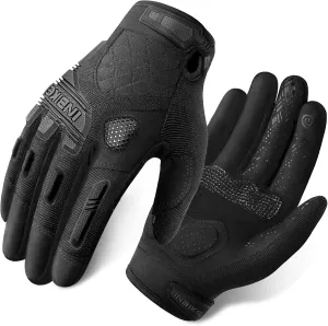 INBIKE MTB Mountain Bike Gloves Touchscreen with Thicken EVA Padded & TPR Knuckle Protection for BMX MX ATV Motorcycle