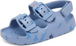 INMINPIN Toddler Boys Girls Buckle Sandals Comfort Open Toe Sandal with Adjustable Back Strap