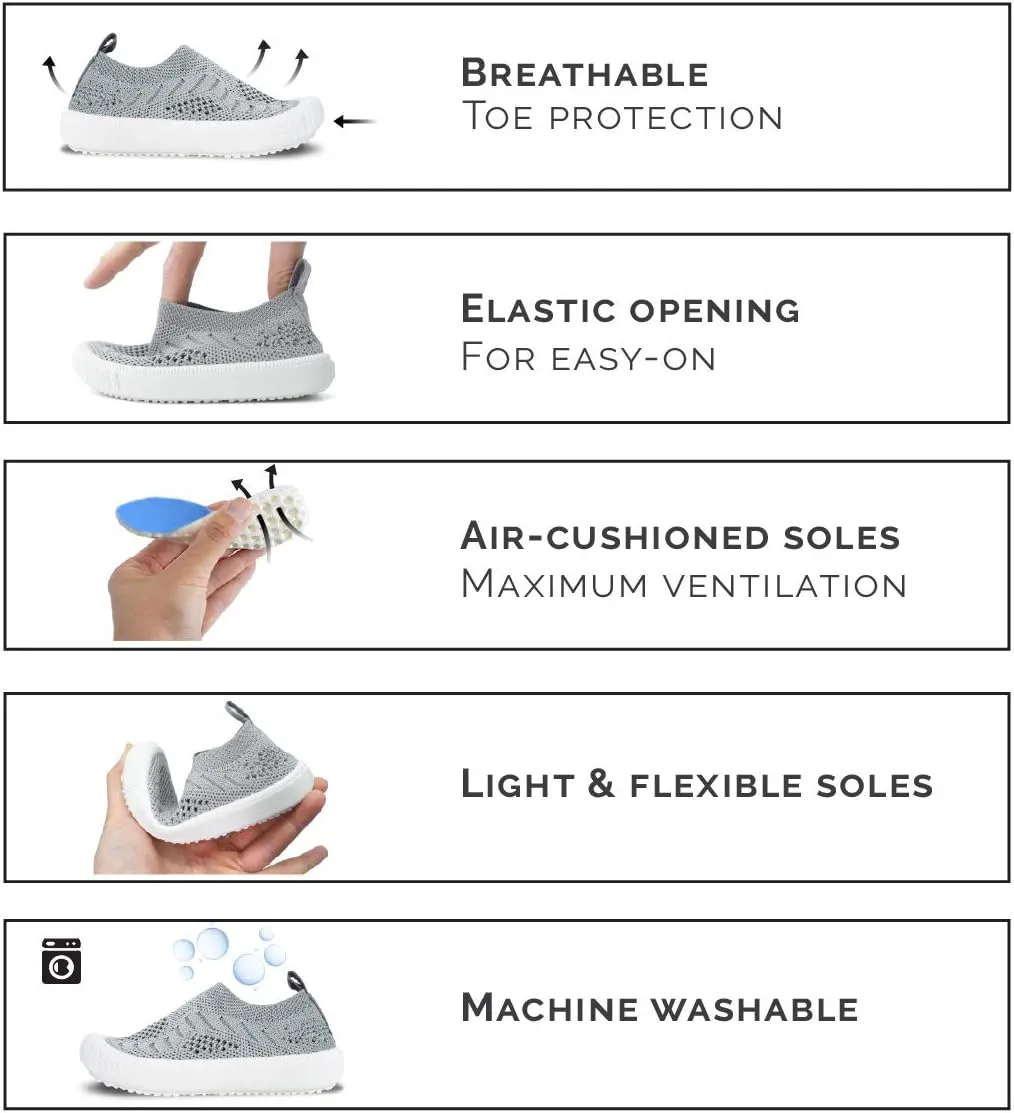 JAN & JUL Machine Washable Knit Shoes | Breathable Light-Weight Sneakers (Baby/Toddler/Little Kid)