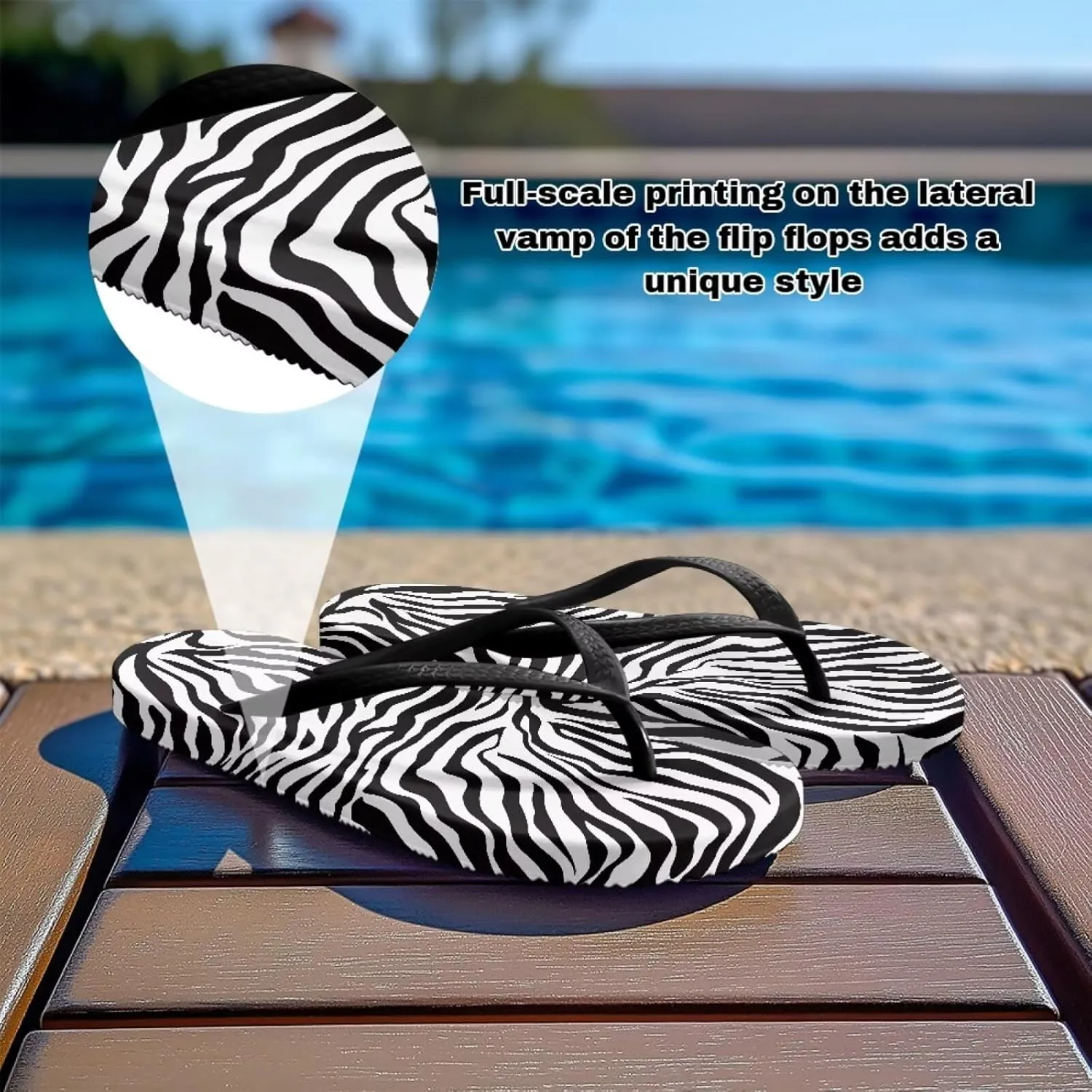 Jeiento Beach Flip Flops for Women Summer Dressy Sandals Ladies Slip On Leopard Flip Flops Fashion Thong Sandals