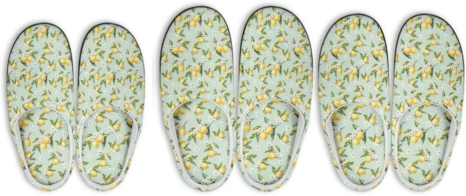 Jeiento Strawberry House Slippers for Women Ladies Winter Fuzzy Non Slip Spa Slipper for Guest Comfy Travel Hotel Bedroom Shoes