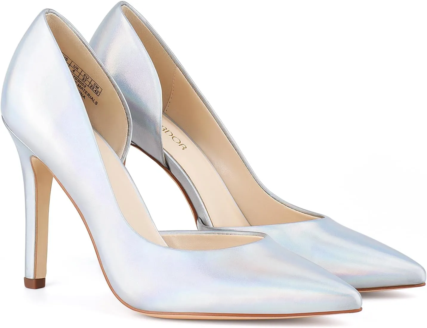 JENN ARDOR Stiletto High Heel Shoes for Women: Pointed, Closed Toe Classic Slip On Dress Pumps