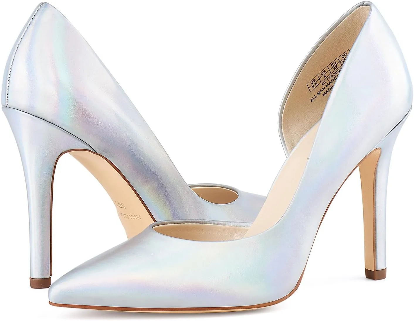 JENN ARDOR Stiletto High Heel Shoes for Women: Pointed, Closed Toe Classic Slip On Dress Pumps