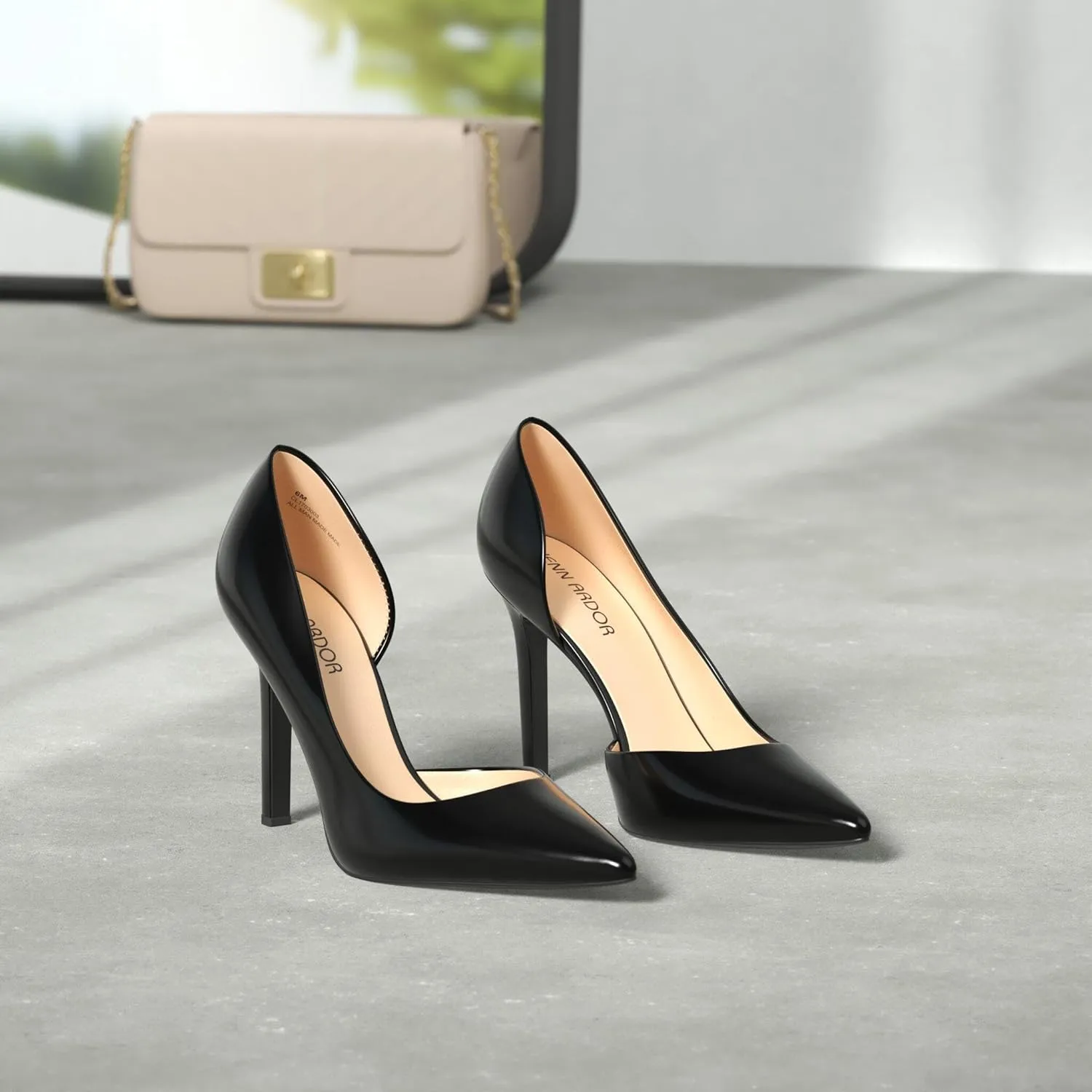 JENN ARDOR Stiletto High Heel Shoes for Women: Pointed, Closed Toe Classic Slip On Dress Pumps