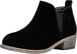 Jeossy Women's 9615 Chelsea Ankle Boots Cutout Perforated Short Booties Slip on