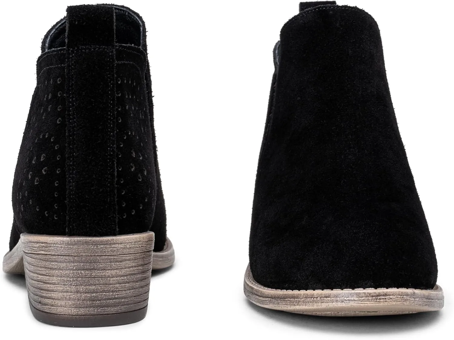 Jeossy Women's 9615 Chelsea Ankle Boots Cutout Perforated Short Booties Slip on