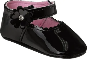 Josmo Baby Girls Soft Sole Flower Bow Princess Wedding Dress Mary Jane Flats Prewalker Newborn Light Baby Shoes Size 2-4 Infant