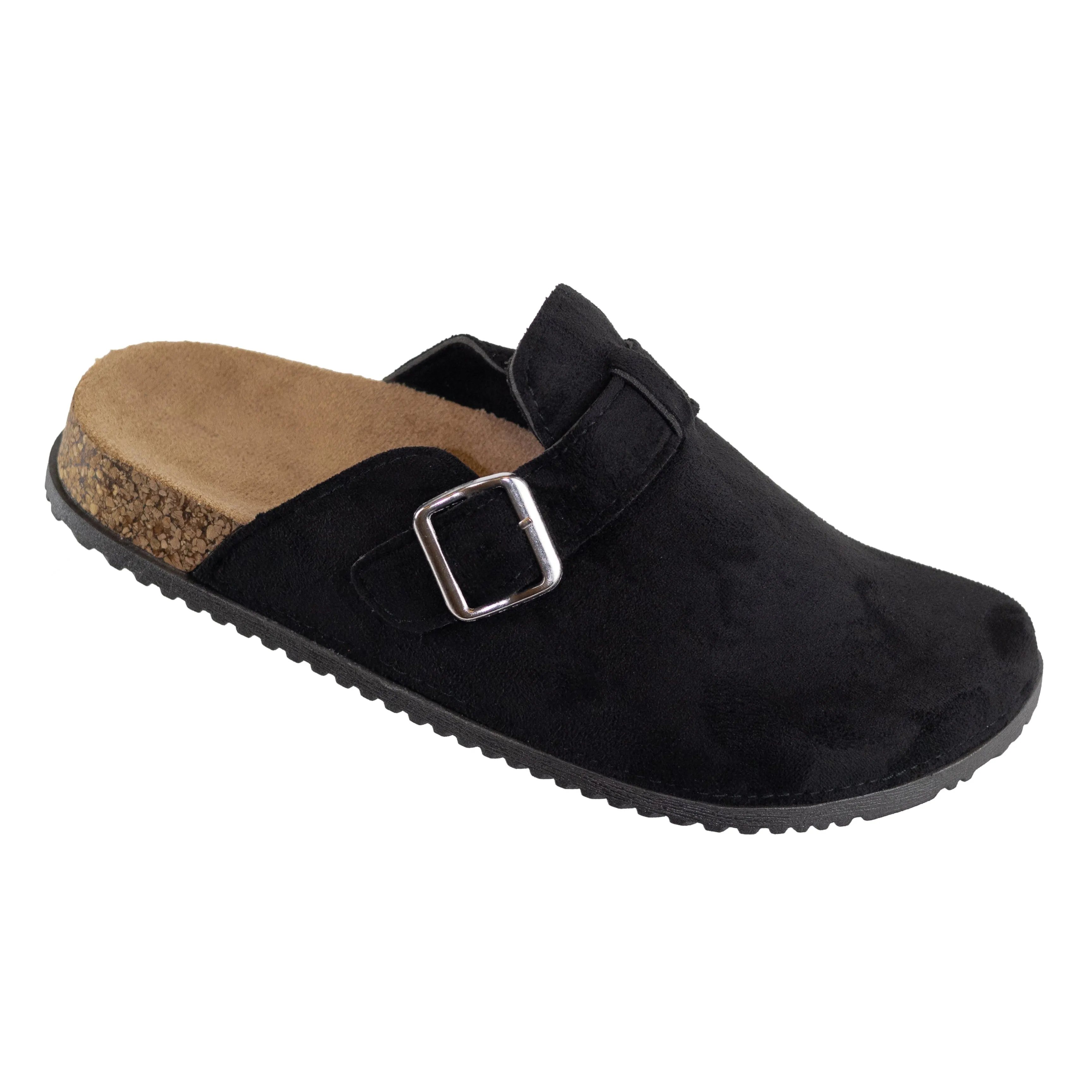 Kalina - Buckle-Accented Faux Suede Slides, Ultra-Soft & Lightweight, Ideal for Morning Coffee Runs or Cozy Evenings