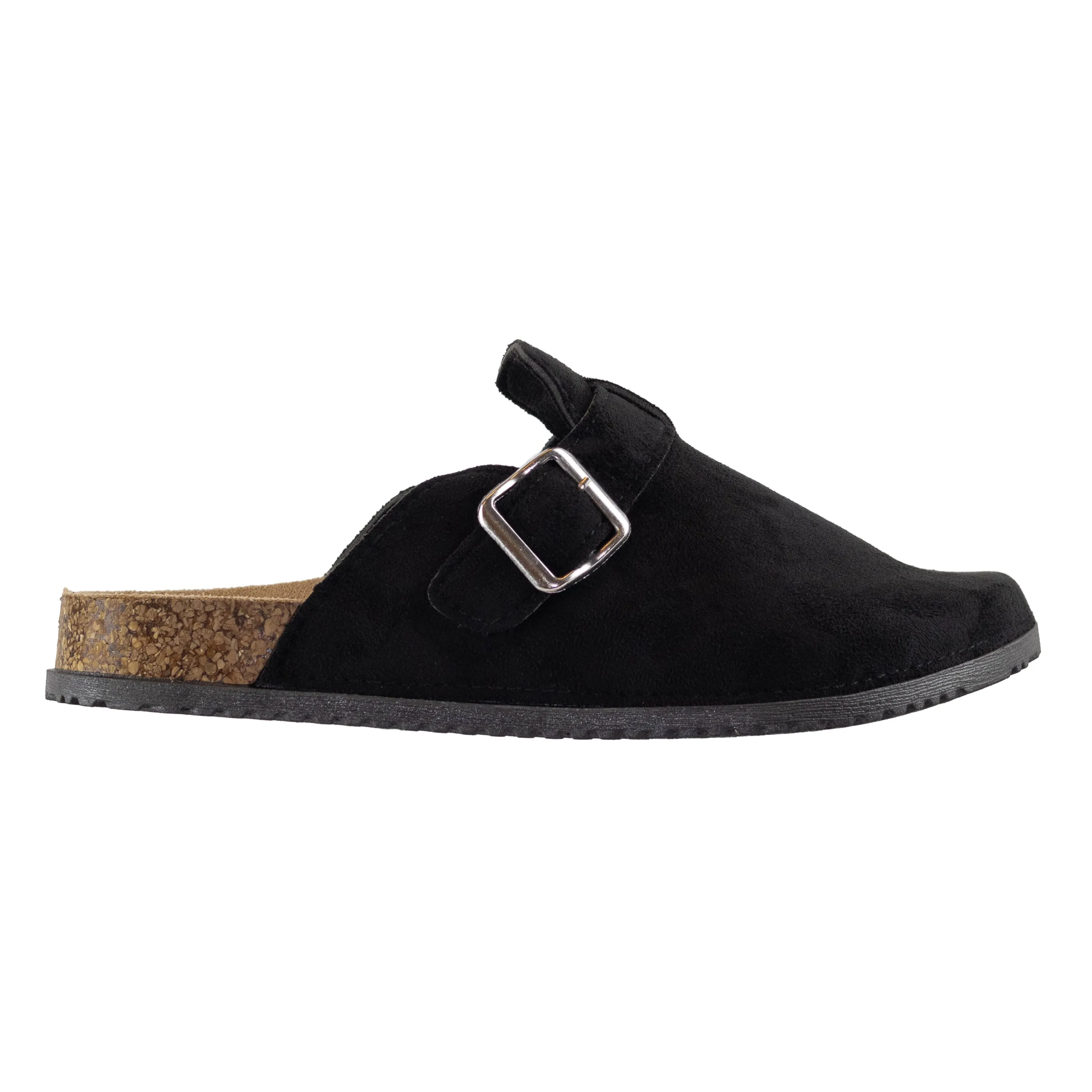 Kalina - Buckle-Accented Faux Suede Slides, Ultra-Soft & Lightweight, Ideal for Morning Coffee Runs or Cozy Evenings
