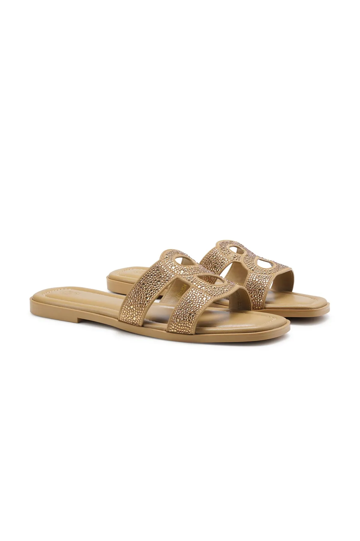 Kefi Sandal with Crystal - Gold