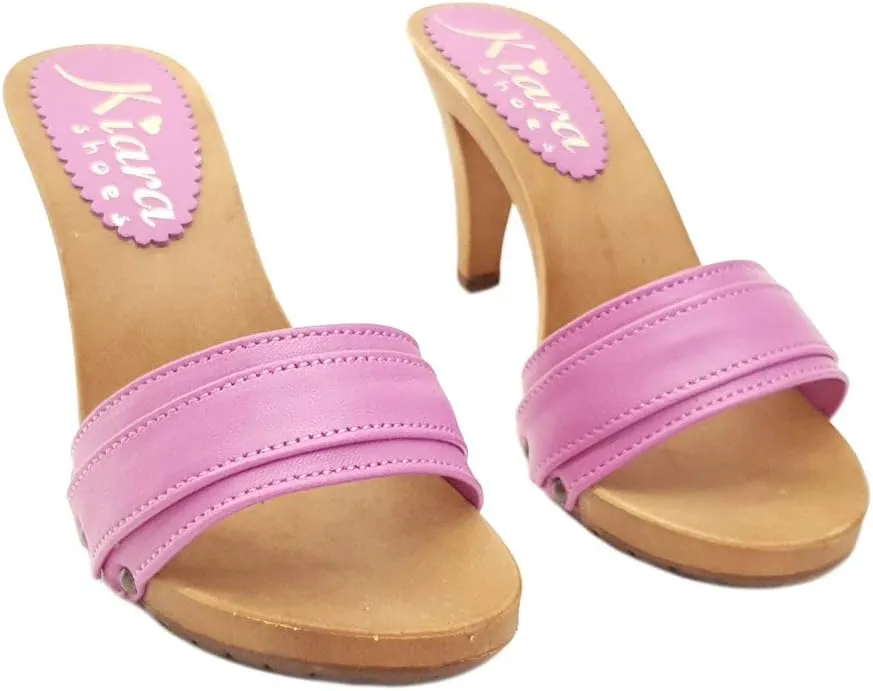Kiara Shoes Sexy Shoes with Leather Band Fuchsia Made in Italy Shoes - K6301 P FUXIA