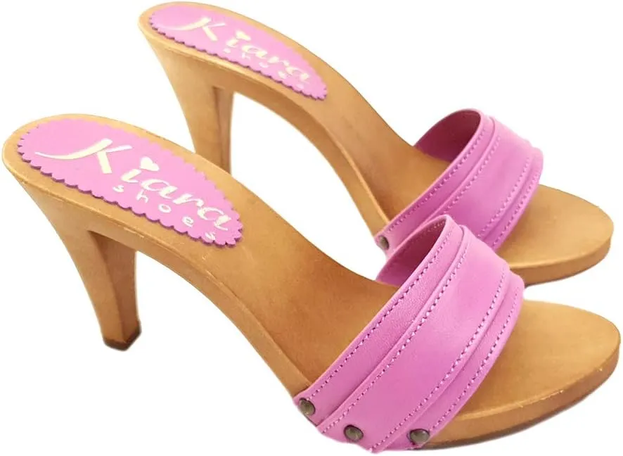 Kiara Shoes Sexy Shoes with Leather Band Fuchsia Made in Italy Shoes - K6301 P FUXIA