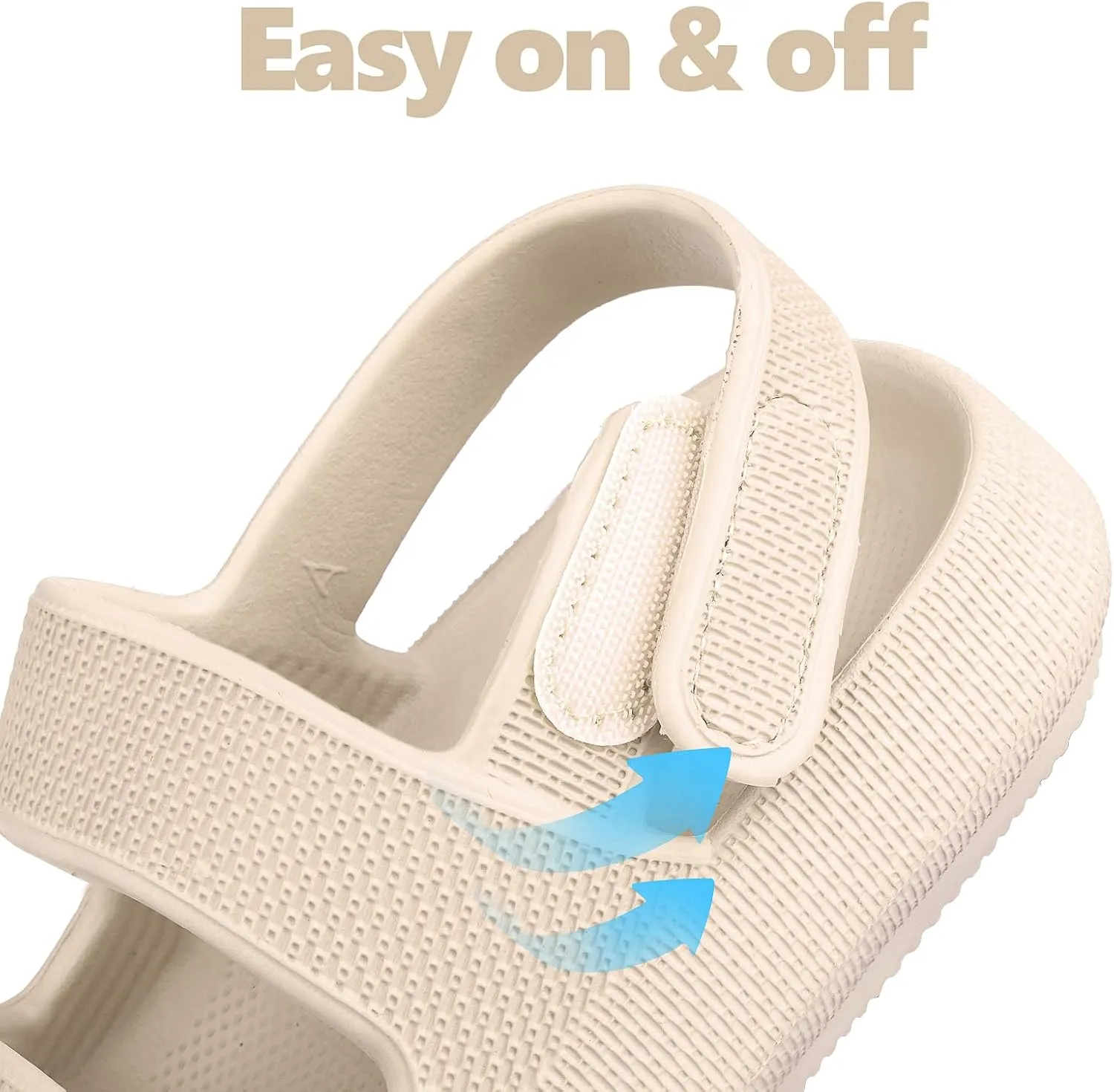 Kids Cloud Sandals丨Boys Girls Slide Sandals丨Unisex-Child EVA Thick Sole Water Sandals with Adjustable Backstrap丨Double Strap Summer Shoes
