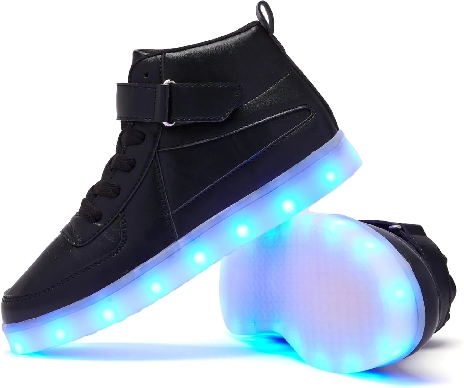 Kids LED Light up Shoes USB Charging Flashing Light Up High-top Sneakers for Boys and Girls Child Unisex