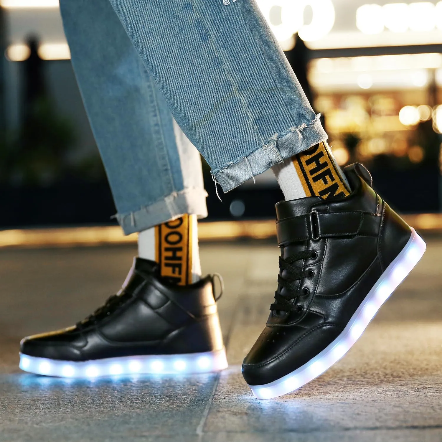 Kids Light up Shoes Led Shoes for Boys Girls USB Charging Flashing Trainers High Top Sneakers