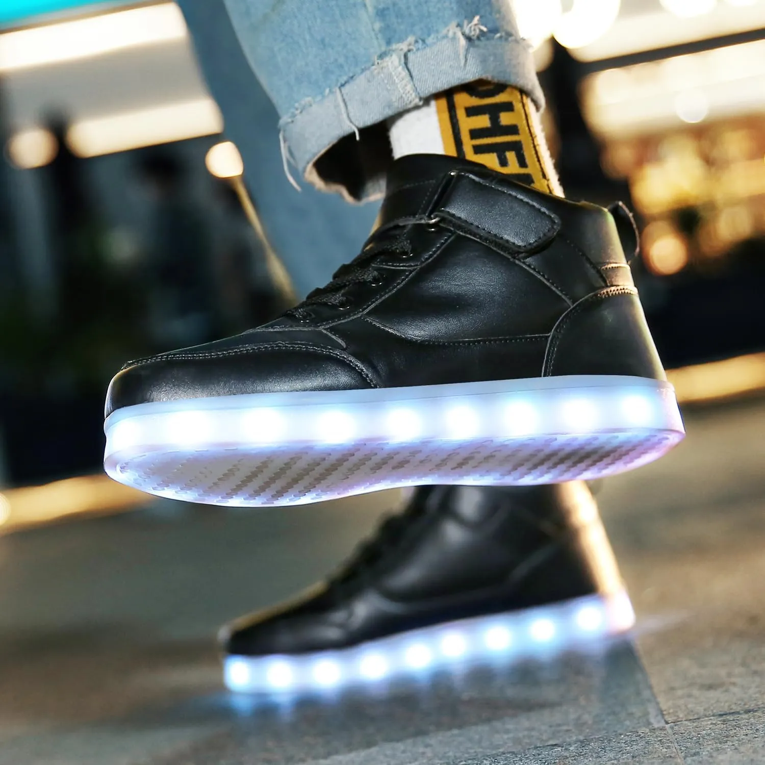 Kids Light up Shoes Led Shoes for Boys Girls USB Charging Flashing Trainers High Top Sneakers