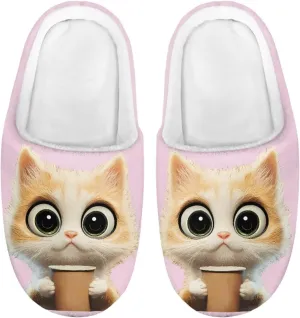 Kids Slip-On Fuzzy House Slipper Outdoor Soft Non-Slip Slippers Warm Cute Slippers for Toddler Boys GirlsLittle kids US 9-15